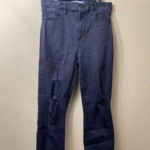 Jeans - Black Denim (Curvy Skinny) w/ Holes